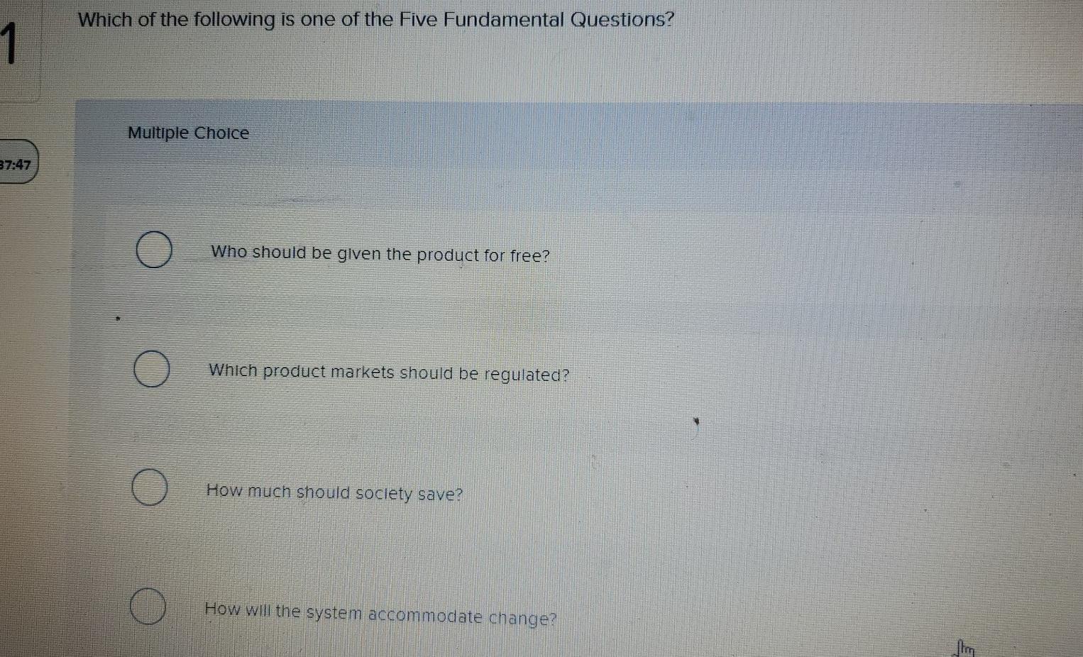 Solved which of the following is one of the five fundamental chegg