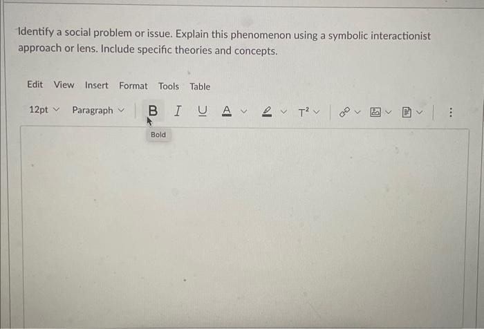 Identify a social problem or issue. Explain this | Chegg.com