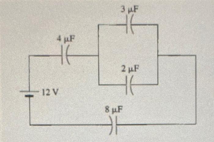 Solved Calculate the charge, voltage and energy of each | Chegg.com