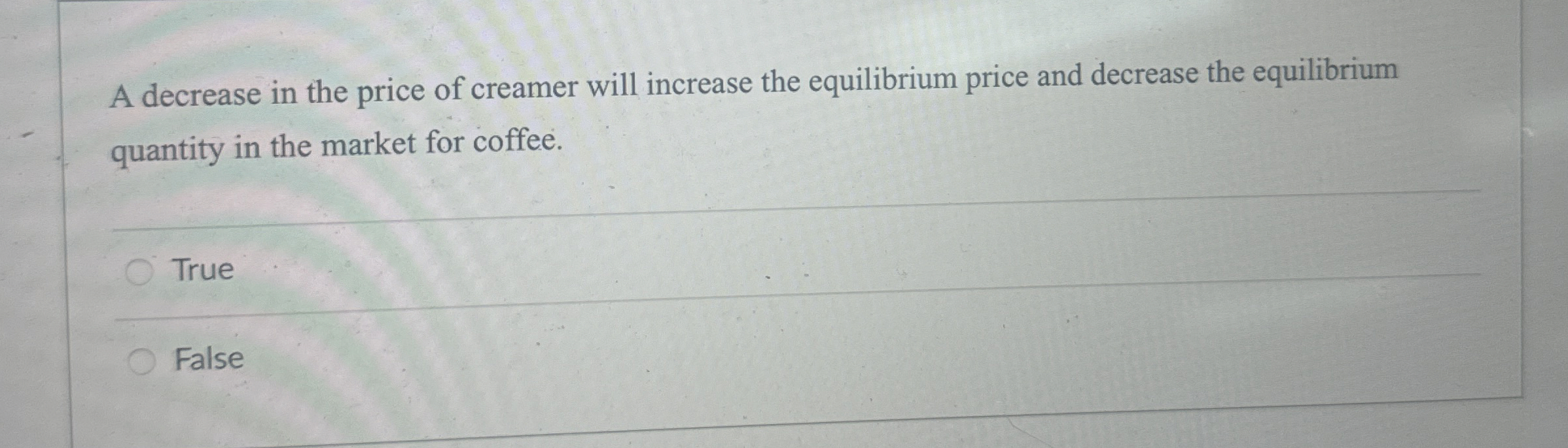 Solved A decrease in the price of creamer will increase the | Chegg.com