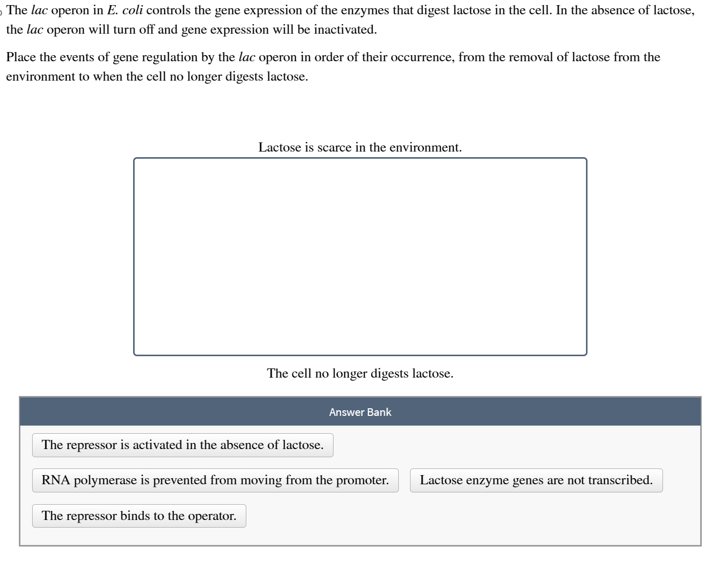 Solved The lac operon in E. ﻿coli controls the gene | Chegg.com