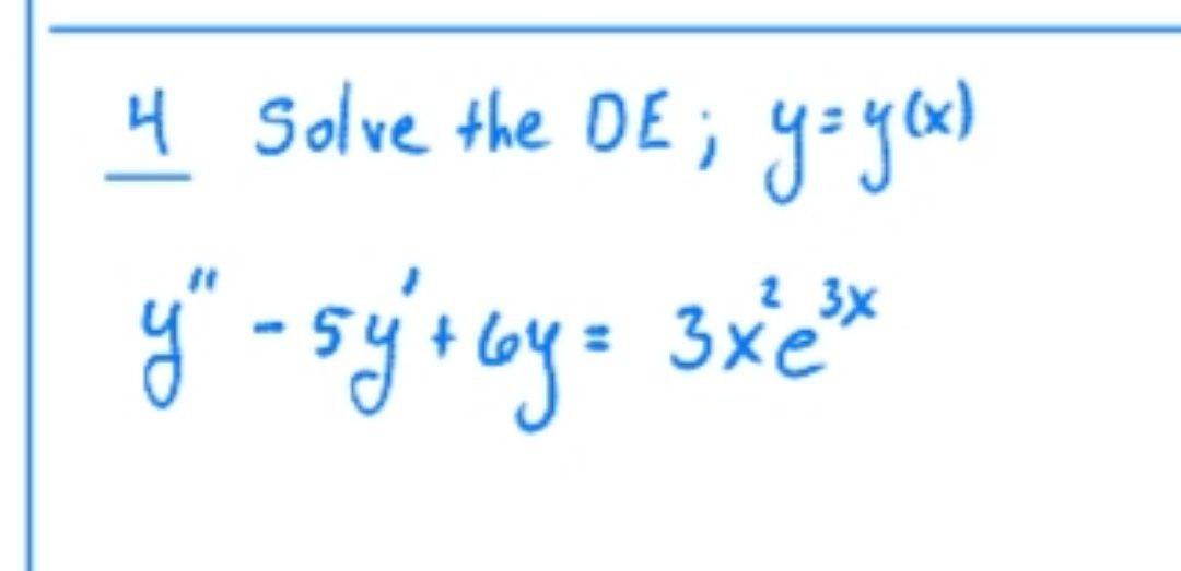 Solved 4 solve the DE; y = y(x) " | Chegg.com