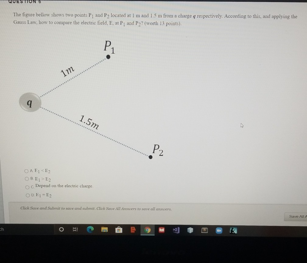 Solved QUESTION 6 The figure bellow shows two points P1 and | Chegg.com