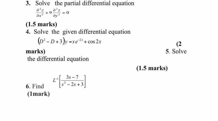Solved 3. Solve the partial differential equation az - 0 ах? | Chegg.com