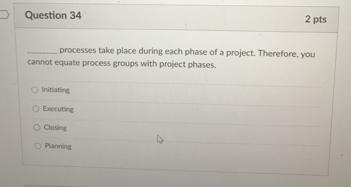 Solved Question 31 2 pts Project management progress from | Chegg.com