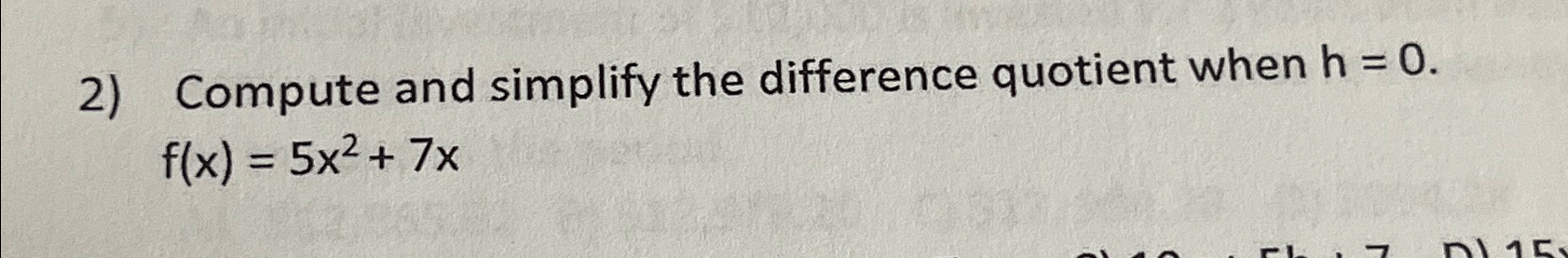 Solved Compute and simplify the difference quotient when | Chegg.com