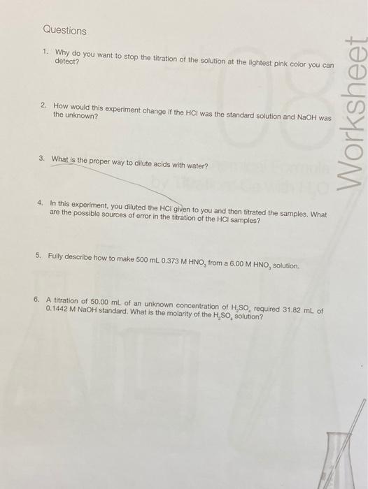 Solved Part 1 Molarity of standardized NaOH (given by your | Chegg.com