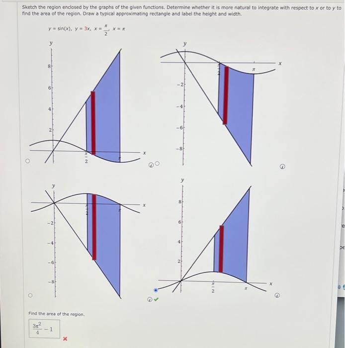 [solved] Sketch The Region Enclosed By The Graphs Of