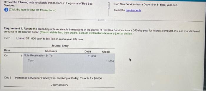 Solved Review the following note receivable transactions in | Chegg.com