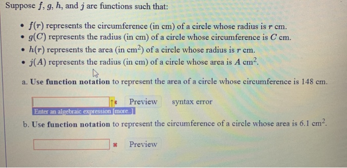 Solved Suppose F G H And J Are Functions Such That •