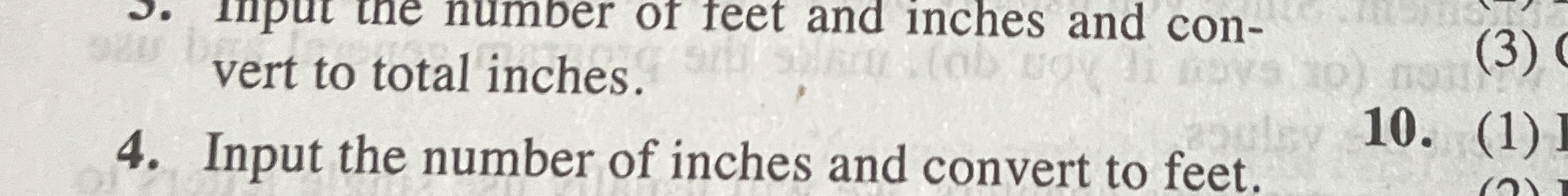 vert to total inches.4. ﻿Input the number of inches | Chegg.com