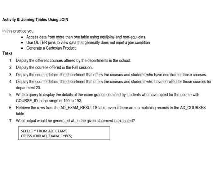 Solved In this practice you: - Access data from more than | Chegg.com