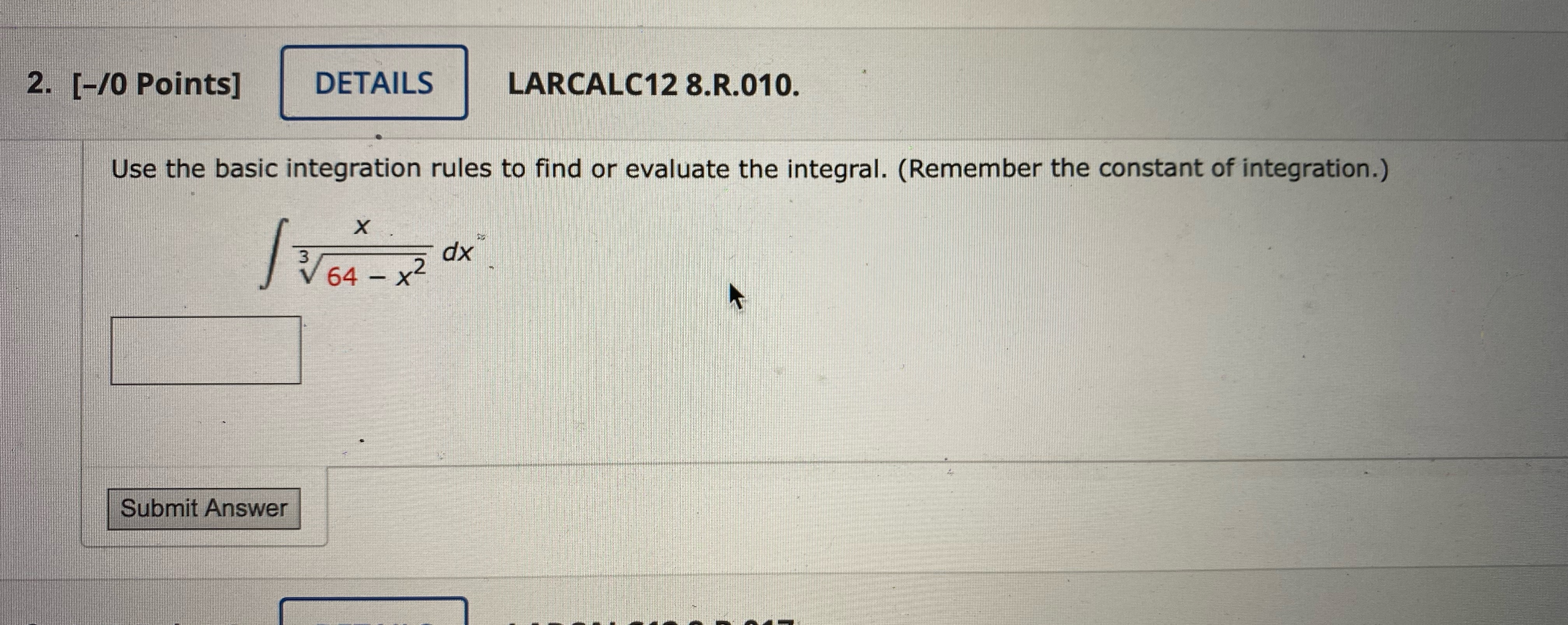 Solved Use the basic integration rules to find or evaluate | Chegg.com