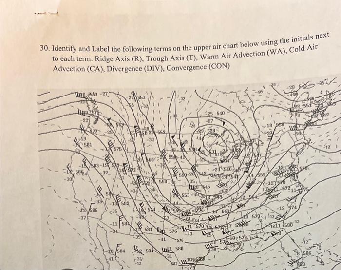 Solved 30. Identify and Label the following terms on the