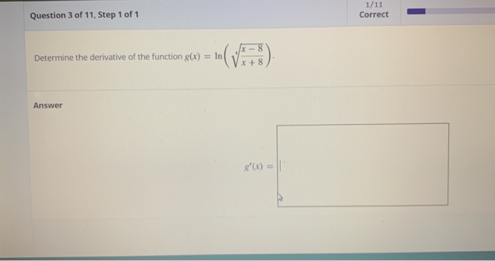 Solved Question 3 of 11, Step 1 of 1 1/11 Correct Determine | Chegg.com