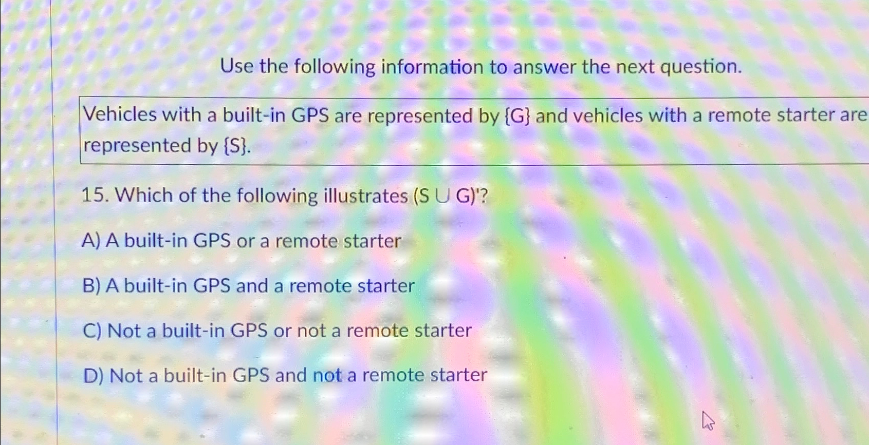 Solved Use the following information to answer the next | Chegg.com