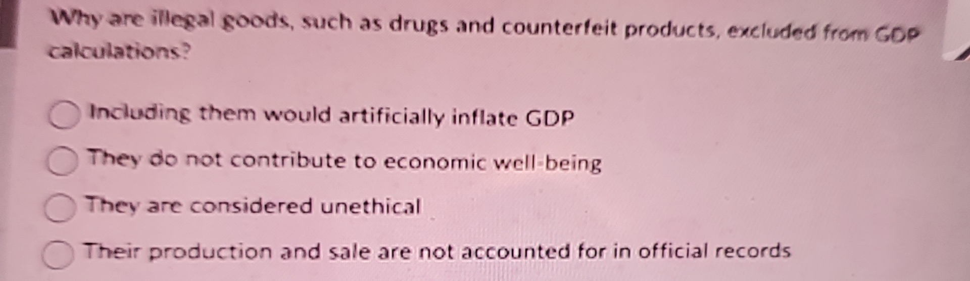Solved Why are illegal goods, such as drugs and counterfeit | Chegg.com