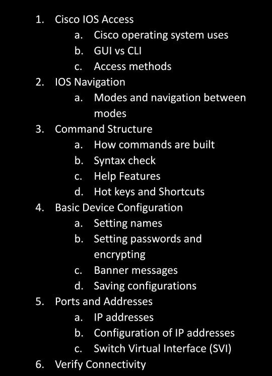 cisco ccna objectives