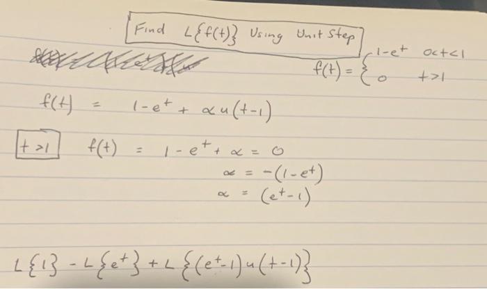 Trying to understand unit step functions, am i on the | Chegg.com