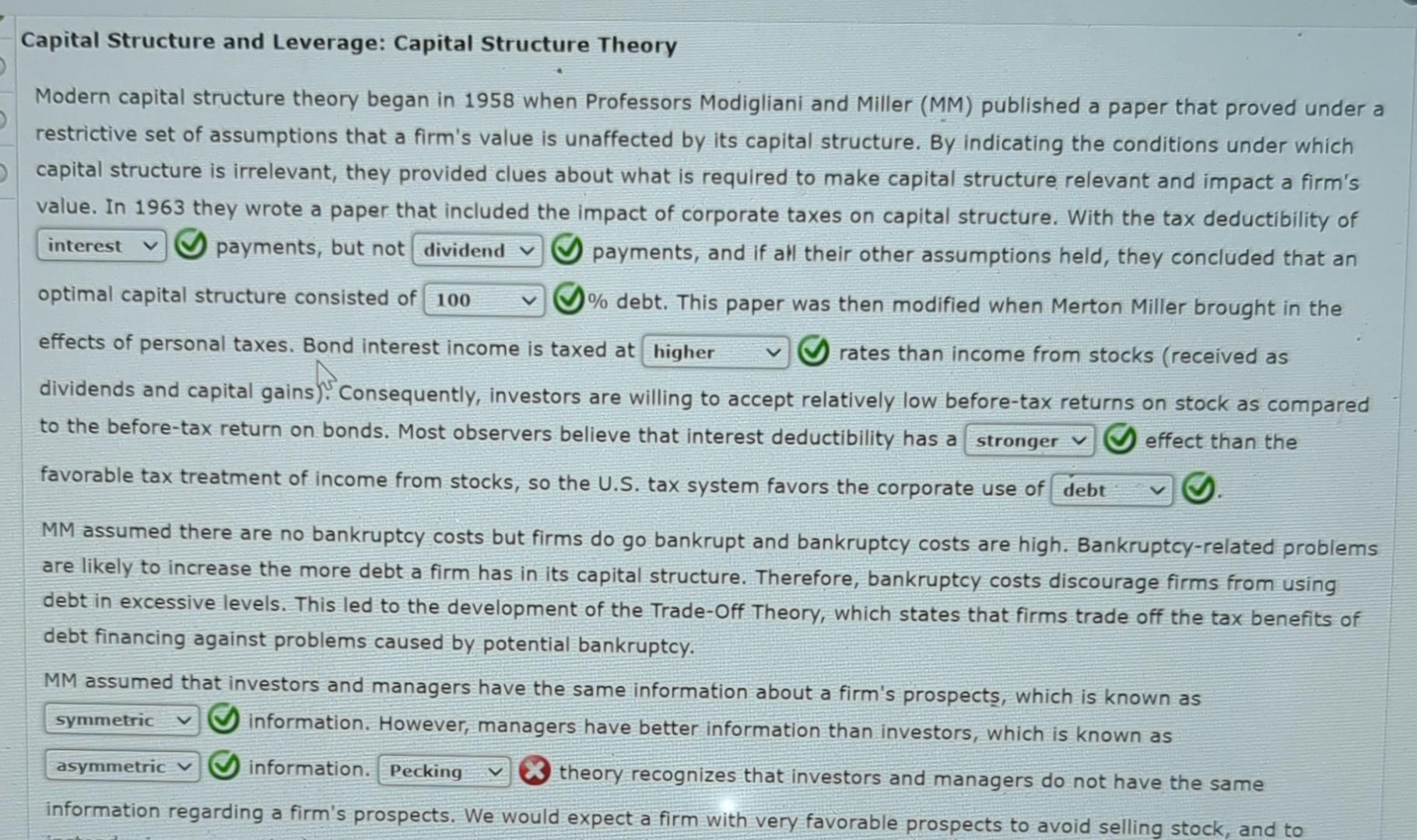 Solved Capital Structure and Leverage: Capital Structure Solved Capital Structure and Leverage: Capital Structure