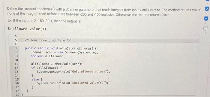 Solved in java!! please dont change lines 7-19 only whats | Chegg.com
