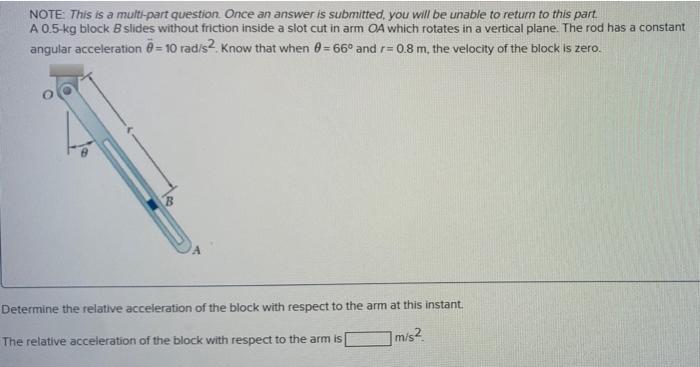 NOTE: This is a multi-part question. Once an answer is submitted, you will be unable to return to this part. A \( 0.5-\mathrm