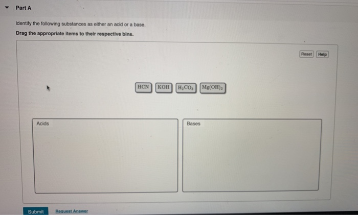 Solved Part A Identify the following substances as either an | Chegg.com
