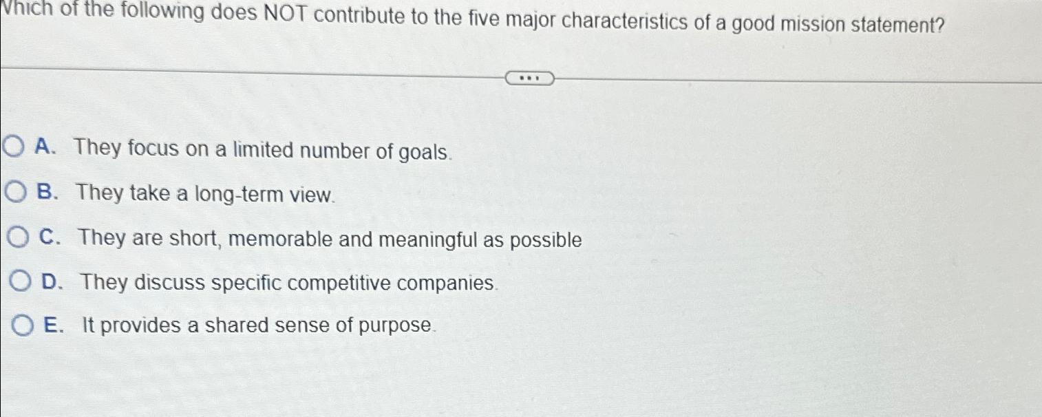 Solved Which of the following does NOT contribute to the | Chegg.com