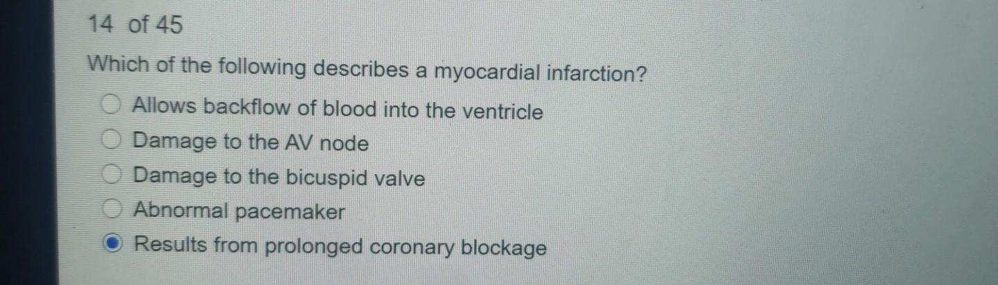 Solved 14 of 45 Which of the following describes a | Chegg.com