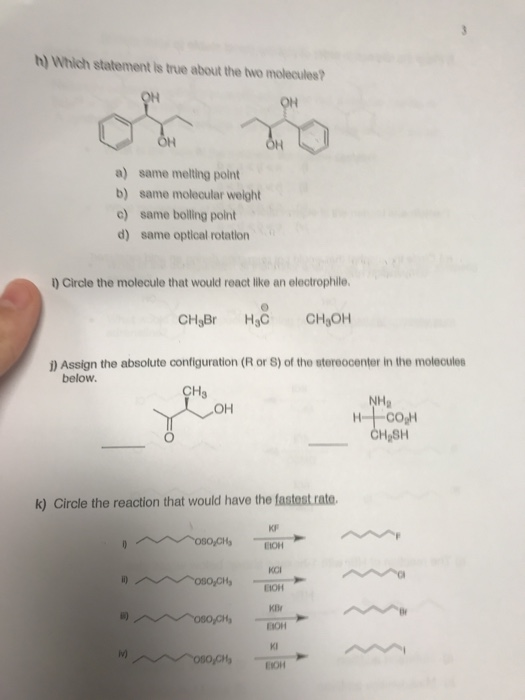 Solved 1) Which statement is true about the two molecules?