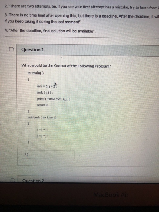 Solved Question 6 4 pts What would be the output from the | Chegg.com