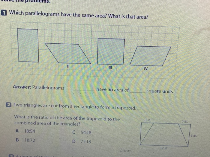 Solved 2. Two triangles are cut from a rectangle to form a | Chegg.com