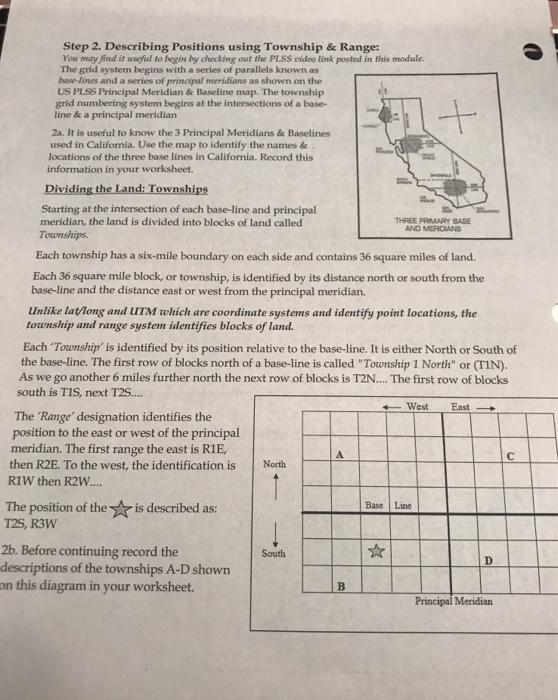 Solved Physical Geography Lab Module 11 Using Township &