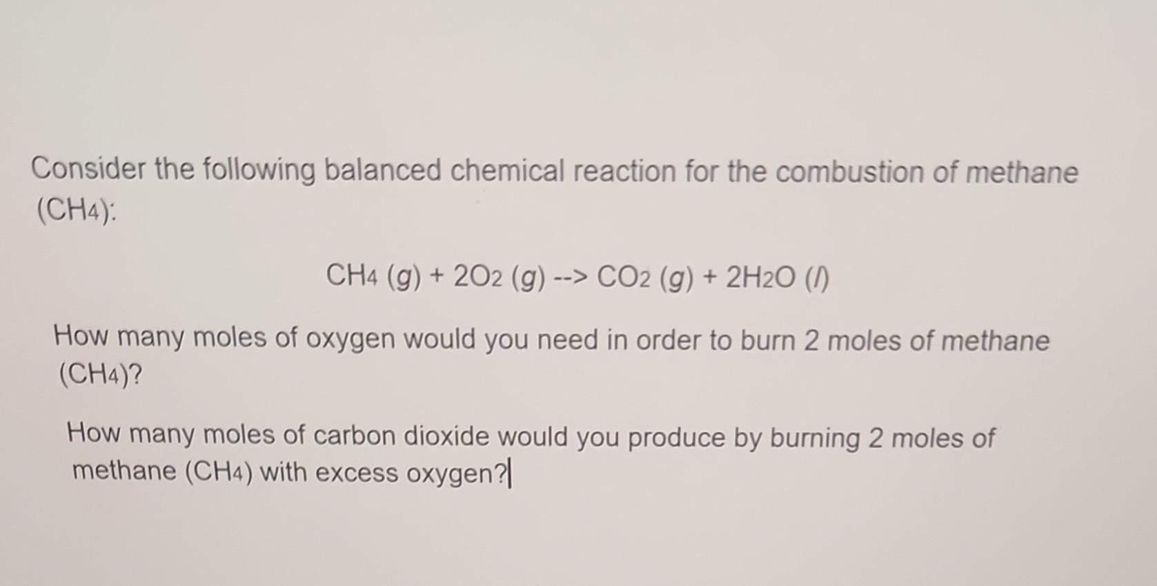 Solved Consider the following balanced chemical reaction for