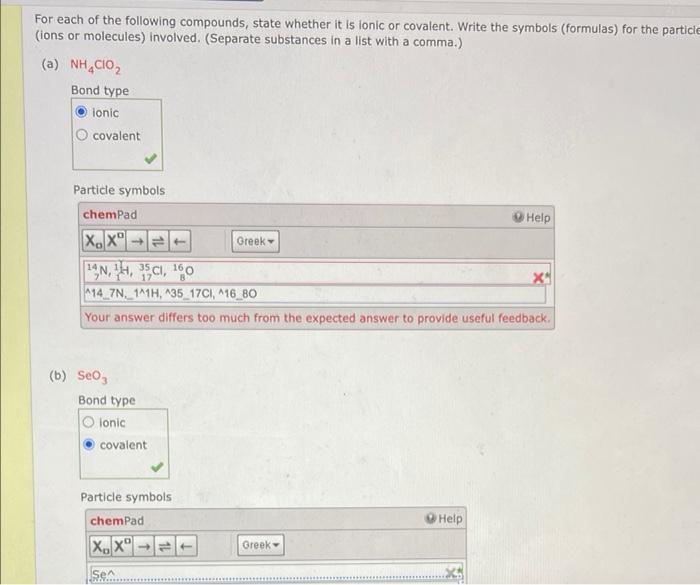 Solved For each of the following compounds, state whether it | Chegg.com