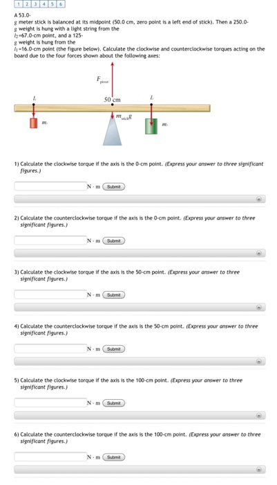 Solved A 53.0 g meter stick is balanced at its midpoint | Chegg.com