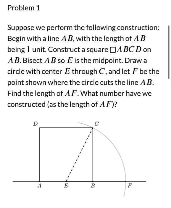 Solved Suppose We Perform The Following Construction: Begin | Chegg.com