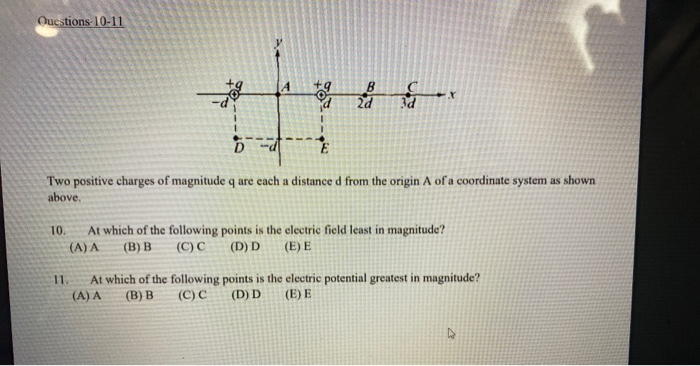 Solved 6. The diagram below shows an isolated, positive | Chegg.com