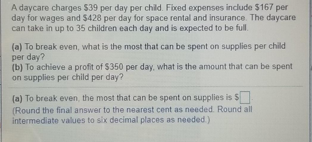 solved-a-daycare-charges-39-per-day-per-child-fixed-chegg