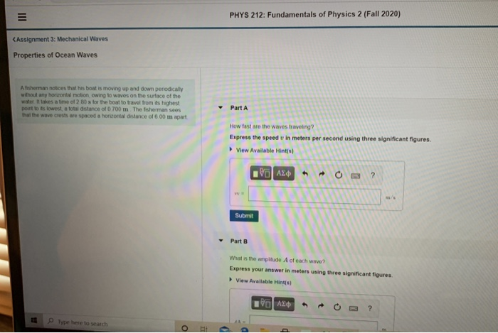 Solved PHYS 212: Fundamentals Of Physics 2 (Fall 2020) | Chegg.com