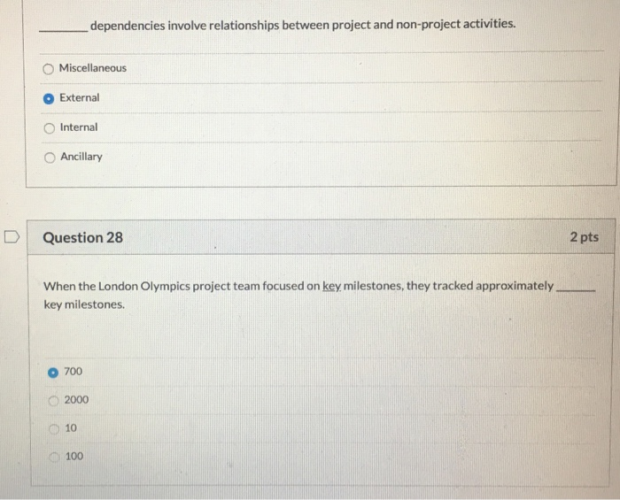 Solved dependencies involve relationships between project | Chegg.com