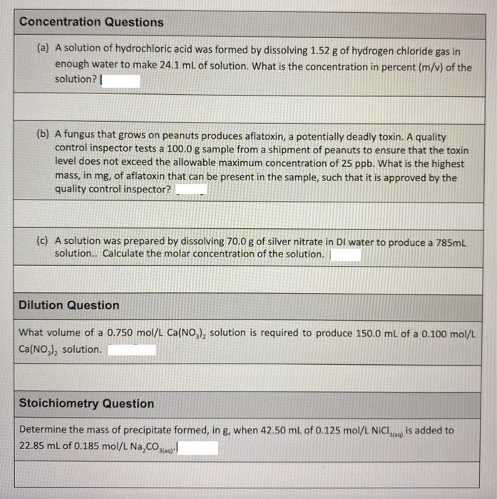 Solved PART A: Solubility Curves Dependence of Solubility on | Chegg.com