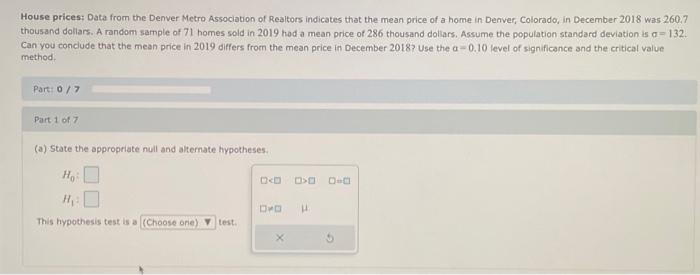 Solved House Prices Data From The Denver Metro Association Chegg Com   Image