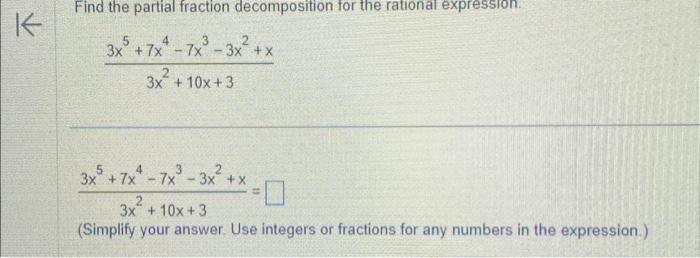 Solved 3x2 10x 33x5 7x4−7x3−3x2 X