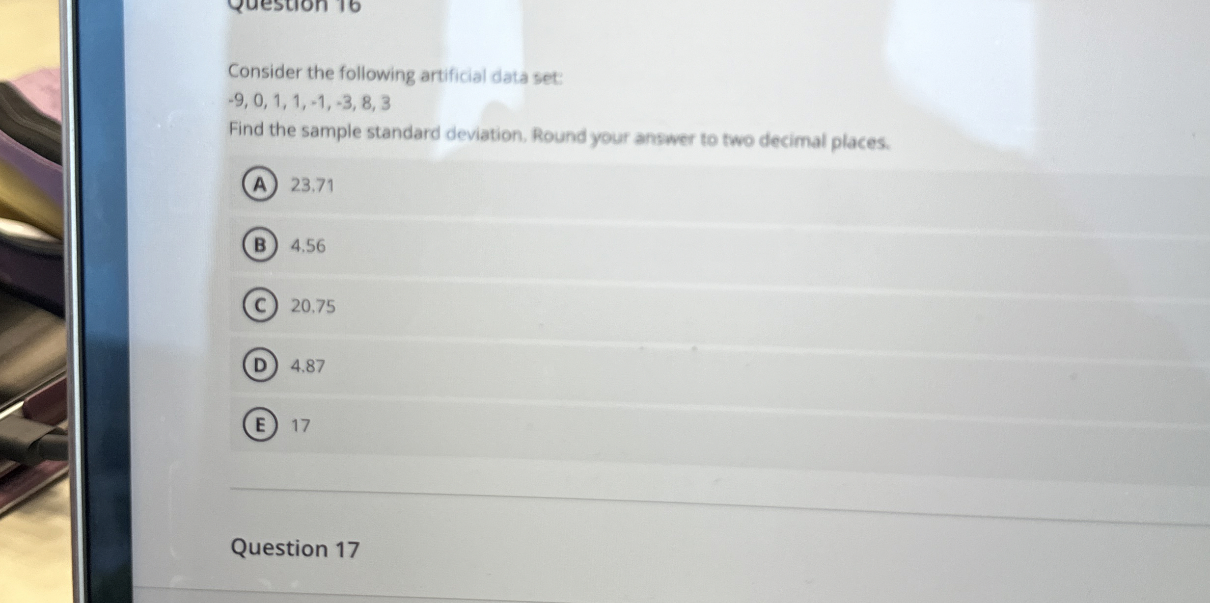 [Solved] Consider the following artificial data set 9,0,1