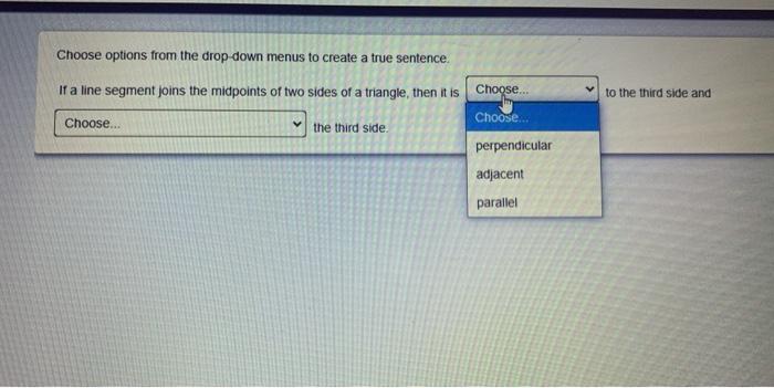 Choose Options From The Drop Down Menus To Create A Chegg Com