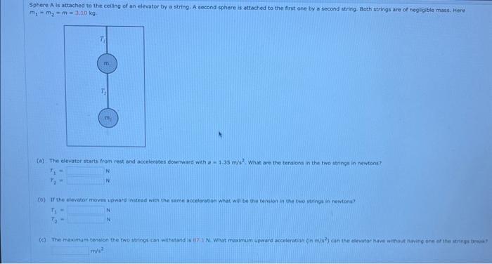 Solved m1=m2=m1=1,10ln m/s2 | Chegg.com