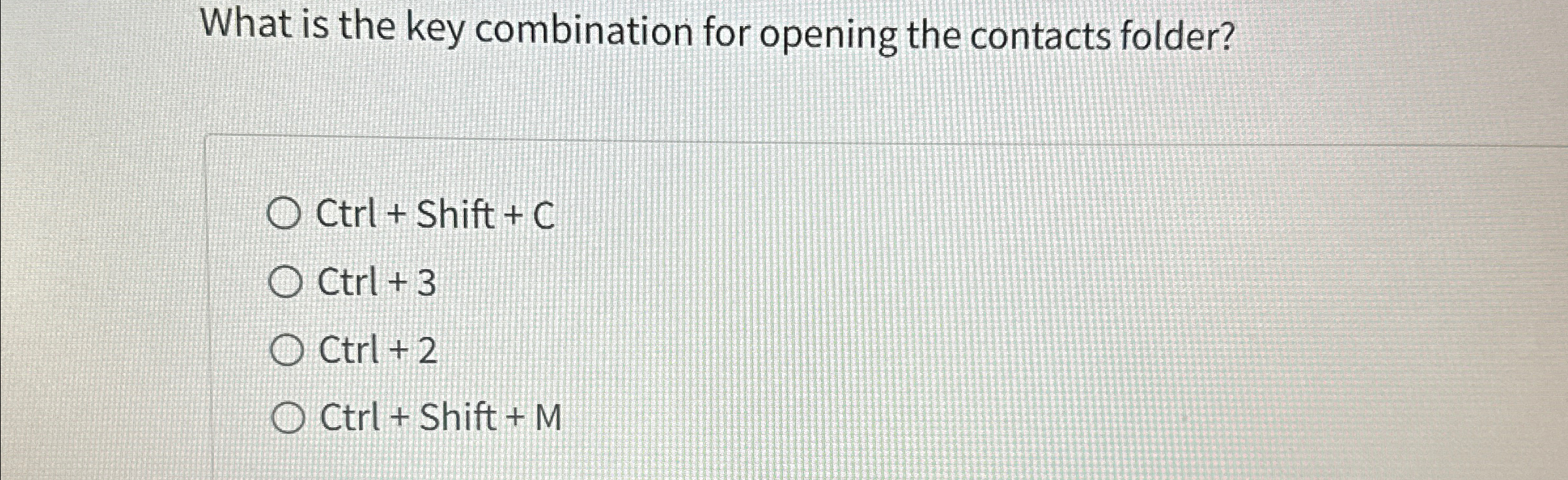 Solved What is the key combination for opening the contacts | Chegg.com