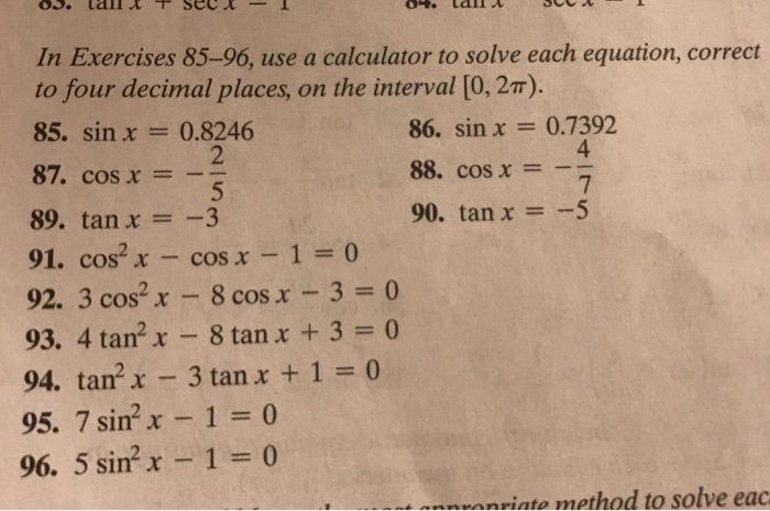 Solved In Exercises 85-96