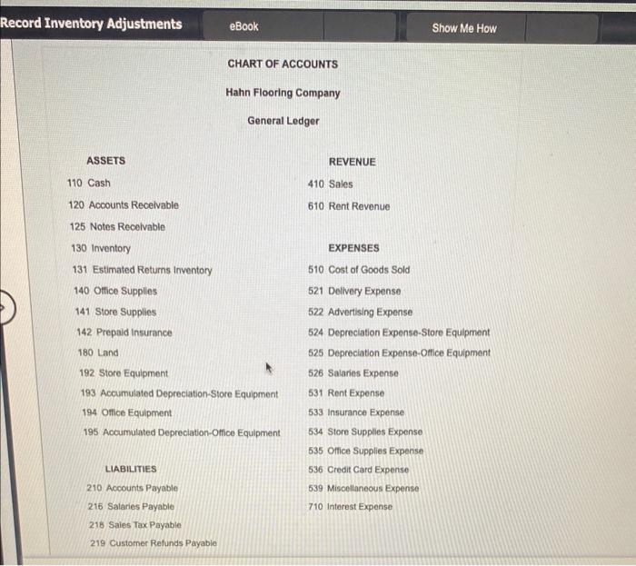 Solved Hahn Flooring Compary uses a perpetual inventory